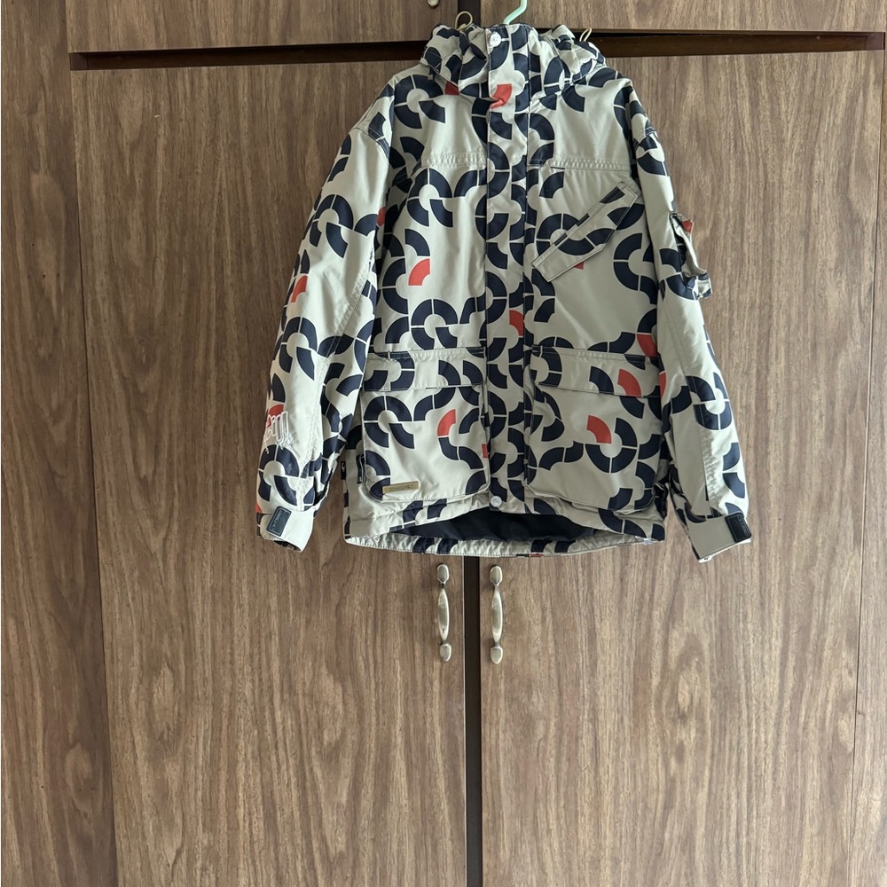 O'Neill Beige and  Dark Navy Patterned  Snow Jacket and Pants